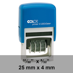 étampe Colop Printer Dateur S220 sur mesure dim